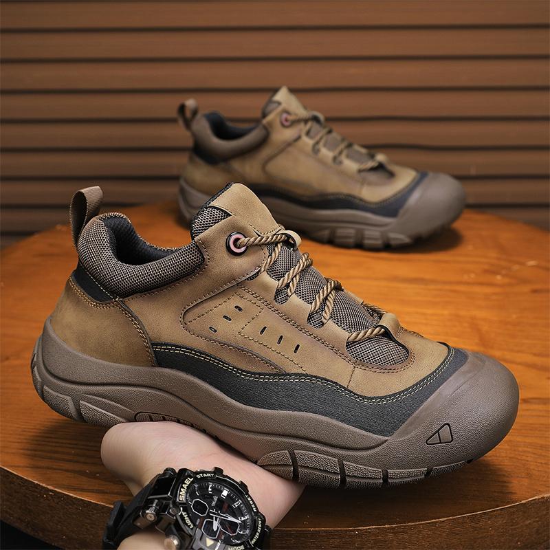 

Мужские нескользящие уличные кроссовки Новая кожа Трекинговая обувь для мужчин Повседневная обувь для пеших прогулок Путешествия Скалолазание Кемпинг Тренировочная обувь 39 хаки