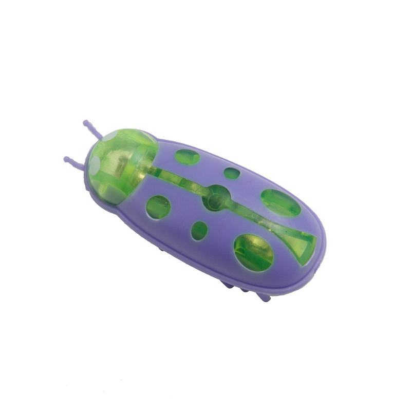 1PC Electric Bug Cat Toy Automatic Flip Battery Operated Pet Dog Beetle Playing Interactive Toy Interactive Cat Toy Pet Supplies