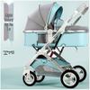 Reversible High Landscape 3-in-1 Baby Stroller with Reclining Seat and Shock Absorption