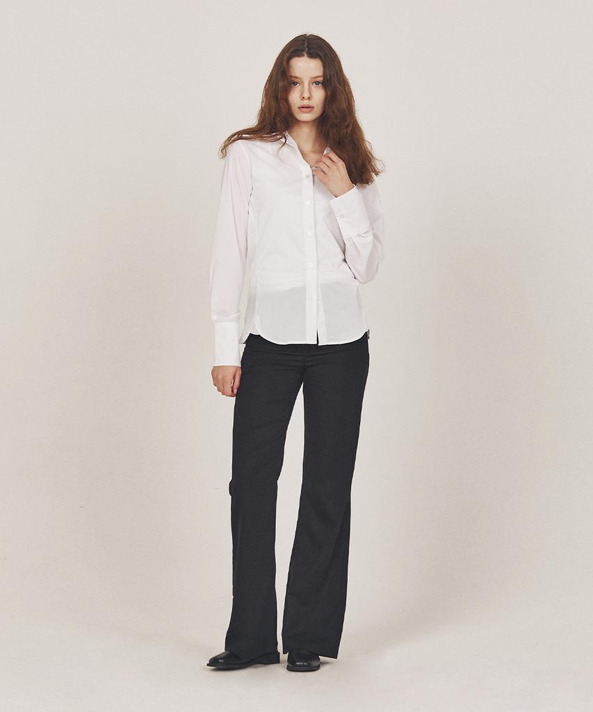 WEREVE Wool Flare Cut Pants_Black