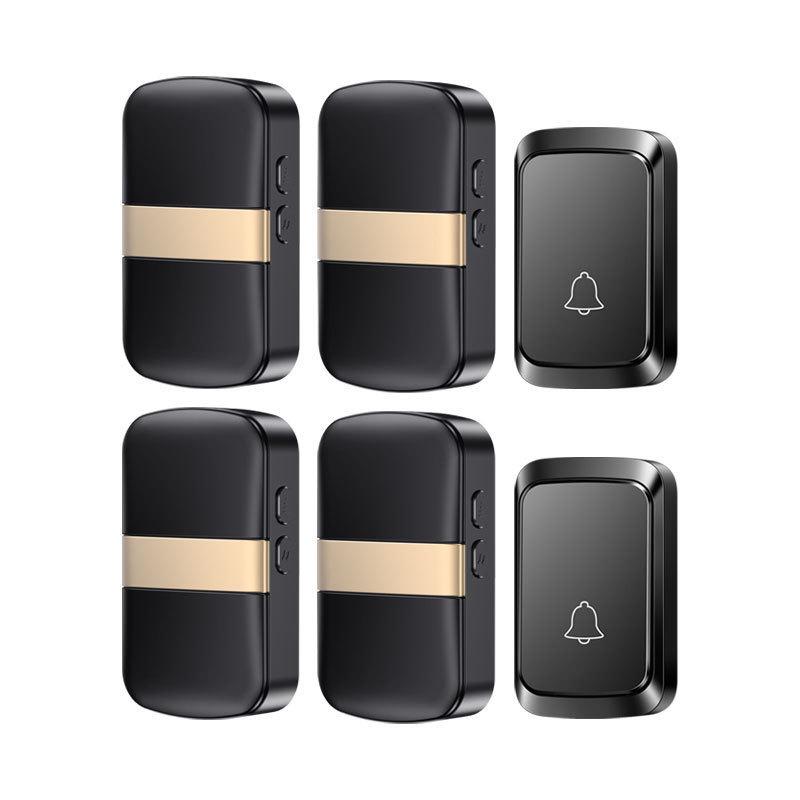 Battery-Powered Wireless Doorbell with DC Remote & Simple Call Button for Elderly, Dual Power