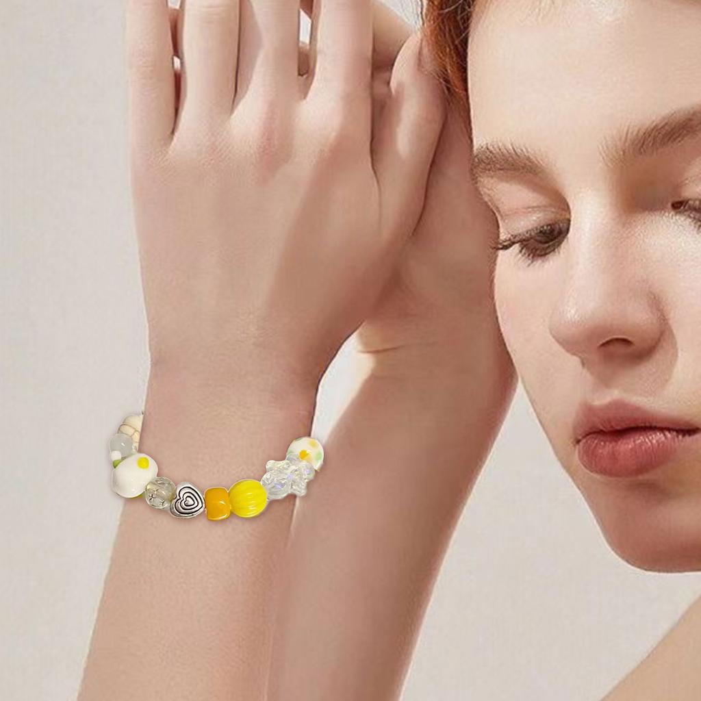 Cartoon Fish Beads Bracelet Unique Beads Bracelet Adjustable Chain Bracelet Fashion Wrist Jewelry Suitable for Women