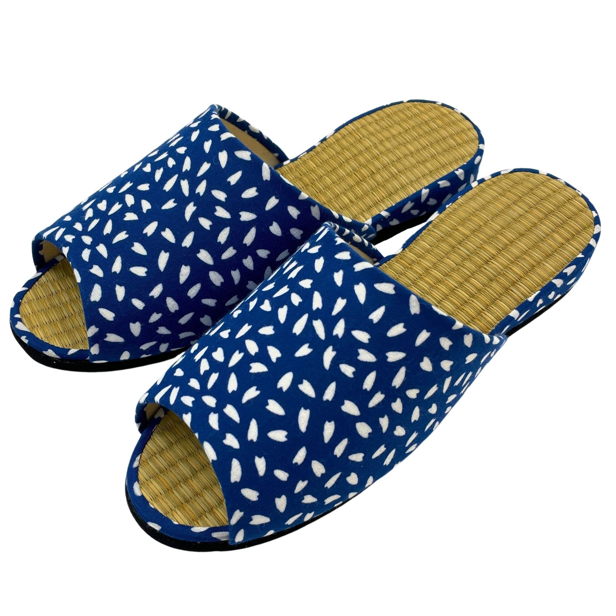 

В помещении Сделано в окрашенной передней комнате Rion Single Cherry Blossom Blue M [Edoten] Тапочки, Обувь, Igusa, Япония, Tenugui, Открытие, Обувь, Окрашивание, (790),