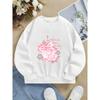 Kids Crewneck Sweatshirt, Pink Bear with Daisies & Letter PrintSpring Autumn Casual Sport Tops