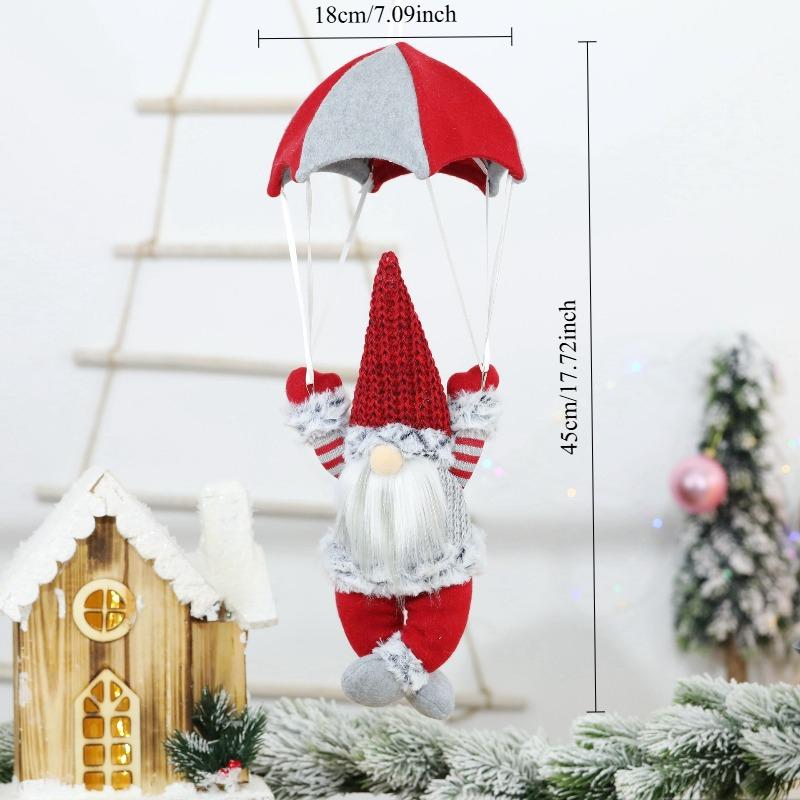 1PC Christmas Faceless Doll Parachute Doll Christmas Scene Ornaments Christmas Showcase Hanging Decoration Gifts