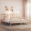 VidaXL Bed Frame with Headboard 200x200 Cm Solid Wood 3194591