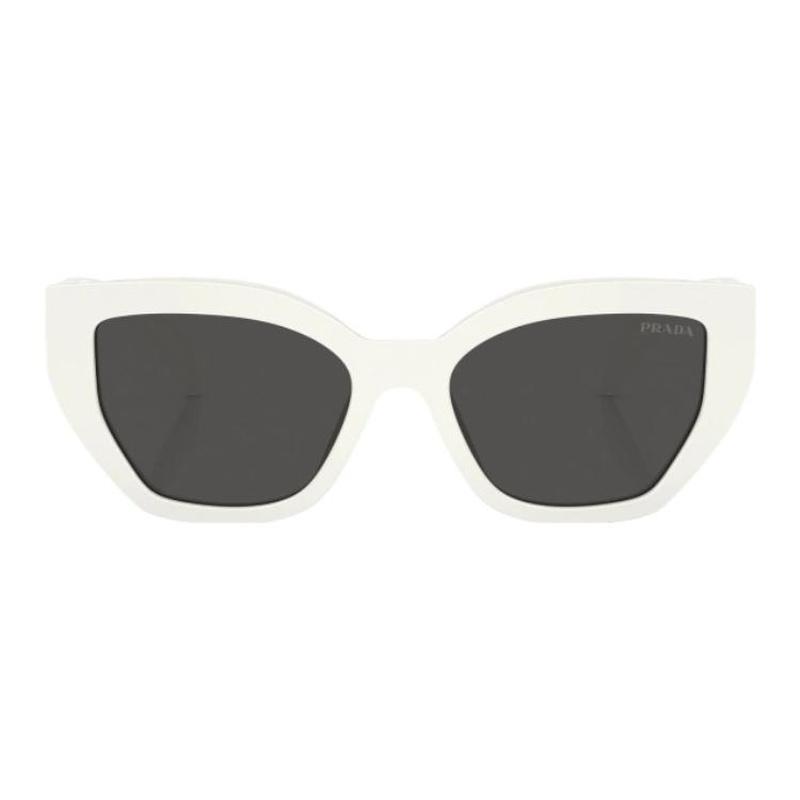 Prada Temple letter logo irregular shape sunglasses men's white