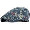 HT4641 Baskenmütze Frühling Sommer Jeanshut Herren Damen Mütze Blumen Künstler Maler Baskenmütze Verstellbar Efeu flache Kappe Mann Frau Baskenmütze