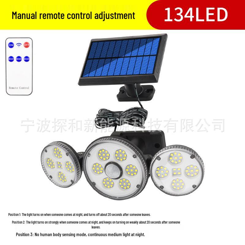 Solar LED Wall Lamp: Waterproof Outdoor Light with Human Motion Sensor for Garden and Garage.