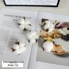 10-Head Artificial Cotton Flower Branch - Kapok Dried Decorative Bouquet for Christmas & Photography