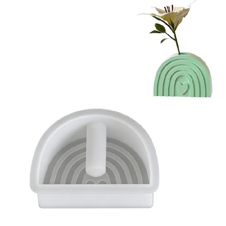 Heart Shaped Flower Vase Silicone Mold Unique Home Decors Craft Mold Ideal For Resin Soap And Candle Making