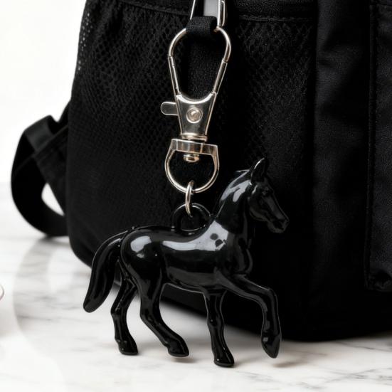 1/4Pcs Keychain Pendant Mini Horse Design Christmas Ornament with Hanging Loop DIY Jewelry Accessories