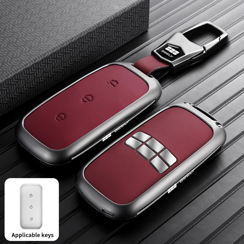 Car Key Protector for Geely EX5 Key Fob Case Zinc Alloy Full Protection Shockproof Heavy Duty Starray EM-i E.MAS 7 Accessories