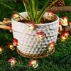 Mushroom Shaped Light String Copper Wire Flower Wreath Fairy Light Battery Powered Suitable for Home Garden Festival Decoration
