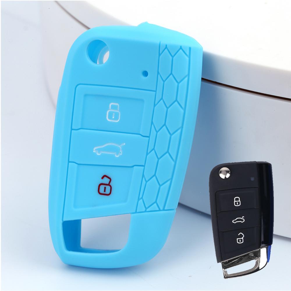 1 Pc Silicone Car Key Cover For Vw Polo Golf 7 Vii Gti Gtd Gte R