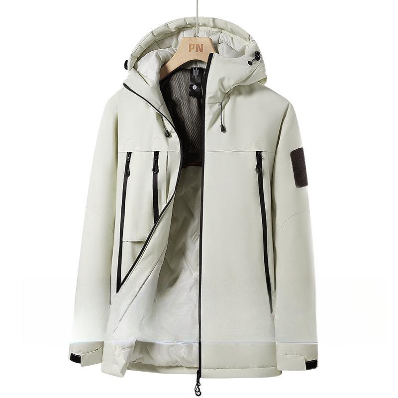 Hooded Jacket Autumn and Winter New Warm Windproof Waterproof Removable Men's Jacket