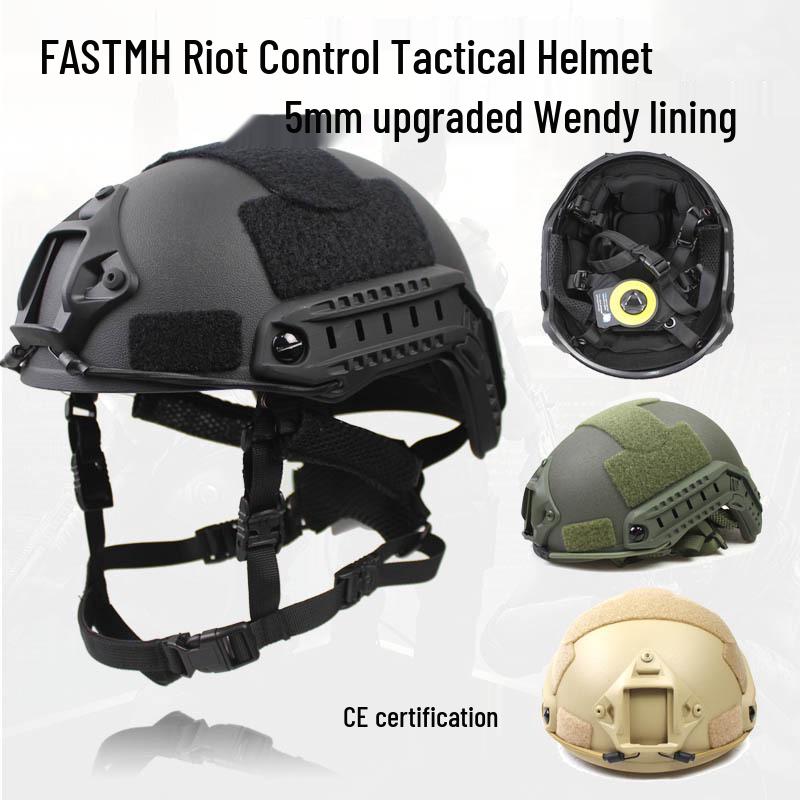 Enhanced 5mm FAST High-Cut Riot Helmet with Wendy Liner for Special Forces Training - CE Certified