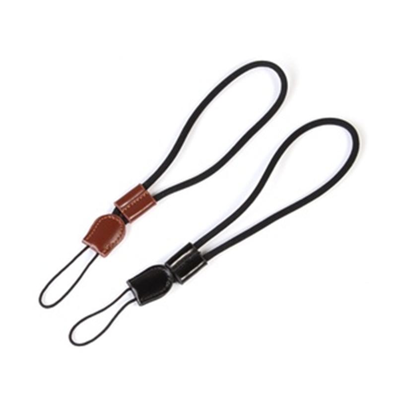 2pcs Black/Brown Camera Wrist Strap Leather Wristband Protection Rope For Canon/Nikon/Sony/Olympus Camera and Micro-single