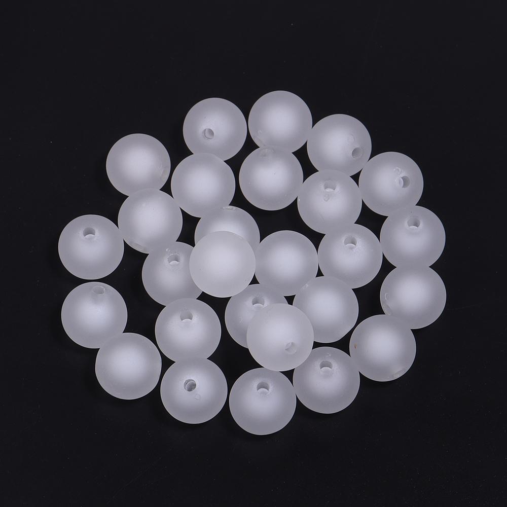 10pcs Acrylic Frosted Beads 16mm Color Matte Round Loose Spacer Bead for Jewelry Making DIY Neckalce Bracelet Supplies Wholesale