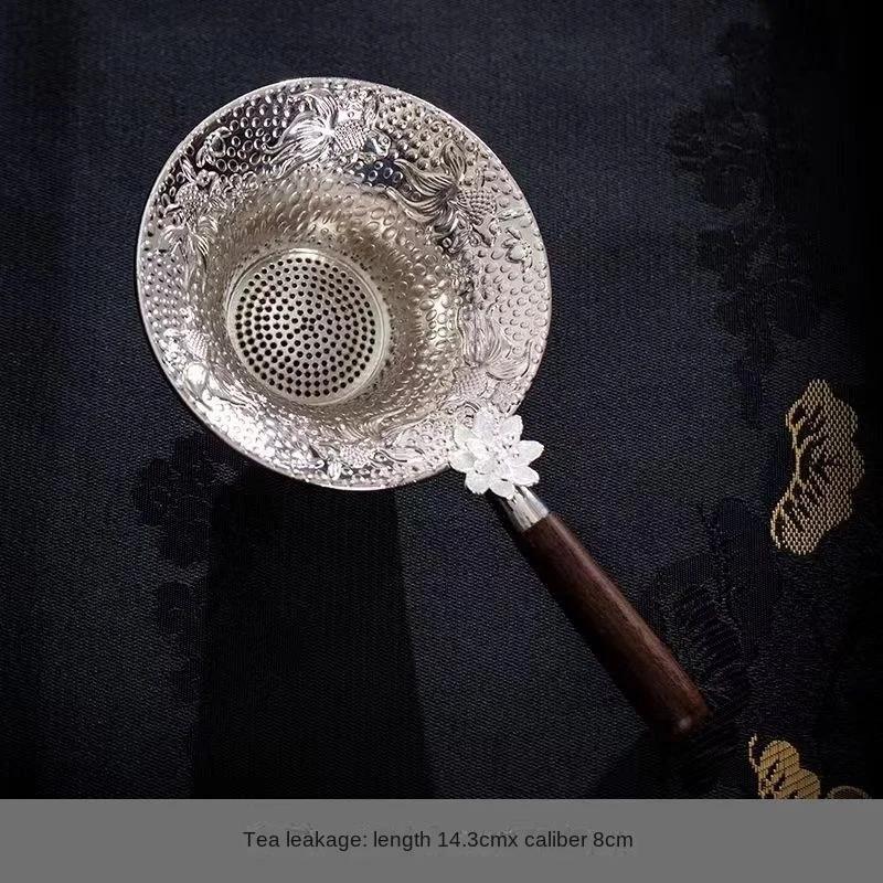 

Handmade Hammered Metal Tea Strainer Anti-Oxidation Fine Mesh for Brewing Kung Fu Tea Ceremony Home Decor Gift
