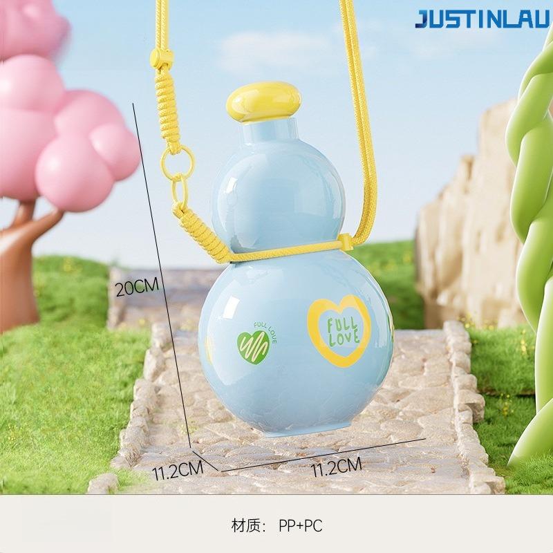 

Спортивная бутылка-кружка Yuanqi Hulu для девочек, с привлекательным дизайном и большой емкостью, портативная, для улицы, детская, для спорта, чашка для чая 880ml