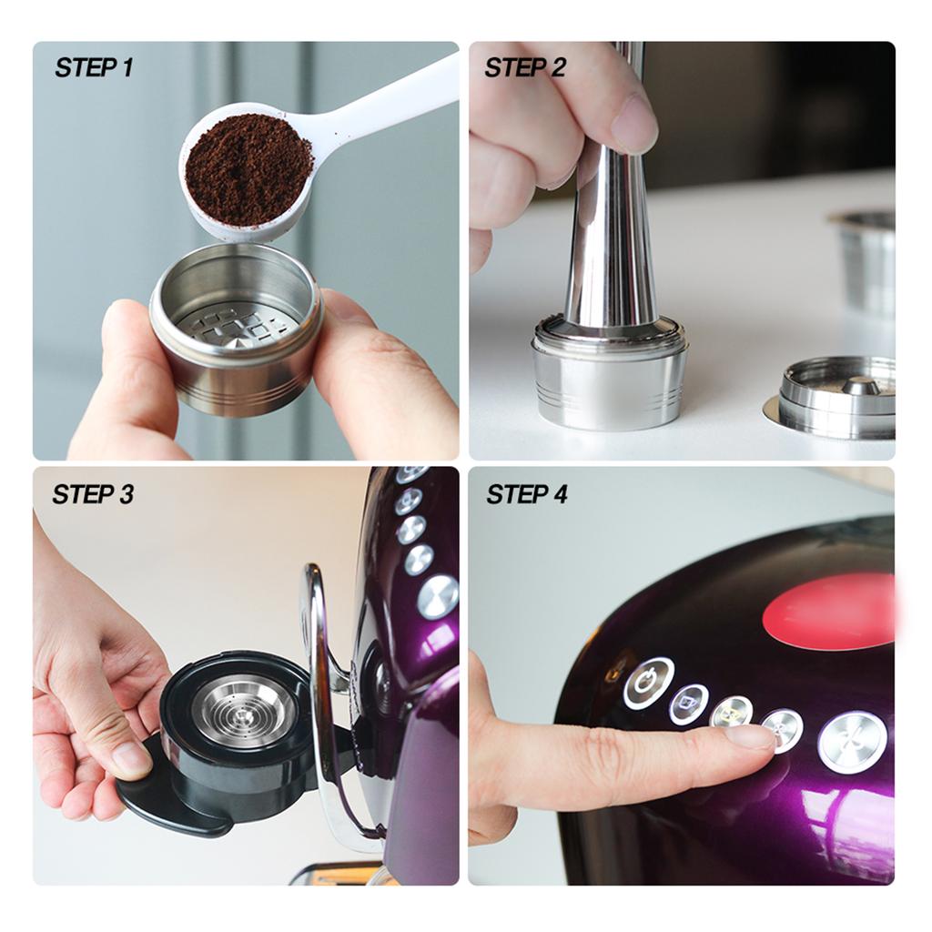 Reusable Coffee Filter Capsule Coffee, Stainless Steel Coffee Capsules Reusable Coffee Filters for Cafissimo for Cafissimo 286815 for Aldi Expredi