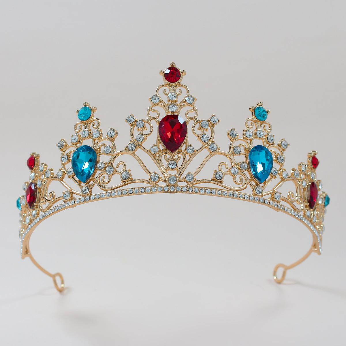 

Свадебные аксессуары Корона для волос Корона Модный головной убор Королева Корона Узел Свадебные студийные аксессуары 14CM