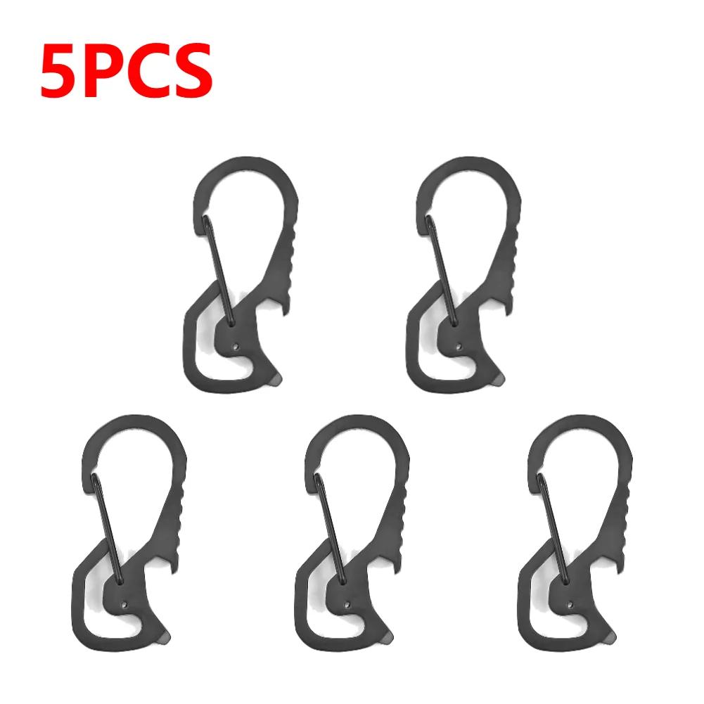 Keyring Bottle Opener Stainless Steel Pocket Keychain Carabiner Multifunctional Practical Mountaineering Buckle Outdoor Gear