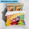3PCS Teletu-bbies Celebrate Pride 3pcs Bedding,Including 3PCS Duvet Cover And 2pcs Pillowcases Perfect for Christmas,Ideal for Bedroom, Dormitory