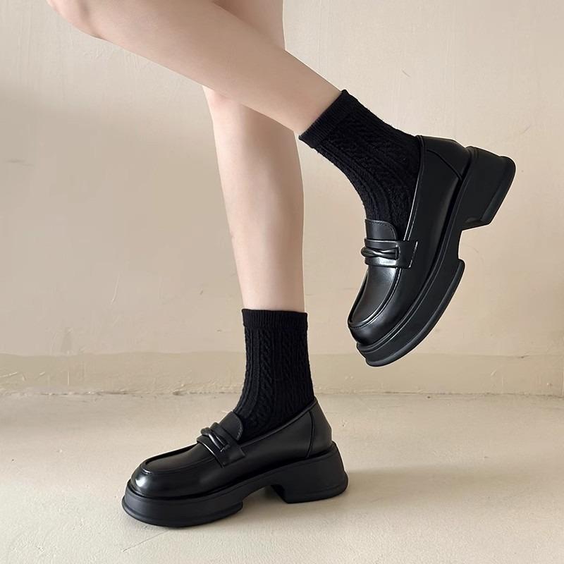 Leather Small Leather Shoes Women's Shoes Spring and Summer New Models with Skirts, Thick Soles and One Pedal Single Shoes