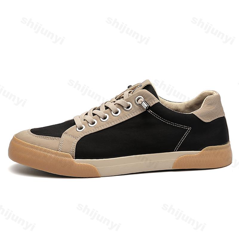 

Мода 2025 Весна Новый Модный Тренд Мужская Повседневная Спортивная Обувь Низкий Верх Блокировка Цвета Плоская Холщовая Обувь Удобные Дышащие Кроссовки 38 чёрный