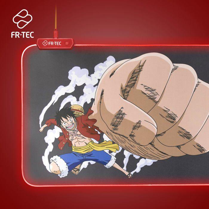 Tapis de souris XL - FRTEC - One Piece - Surface douce - Antidérapant - Éclairage LED