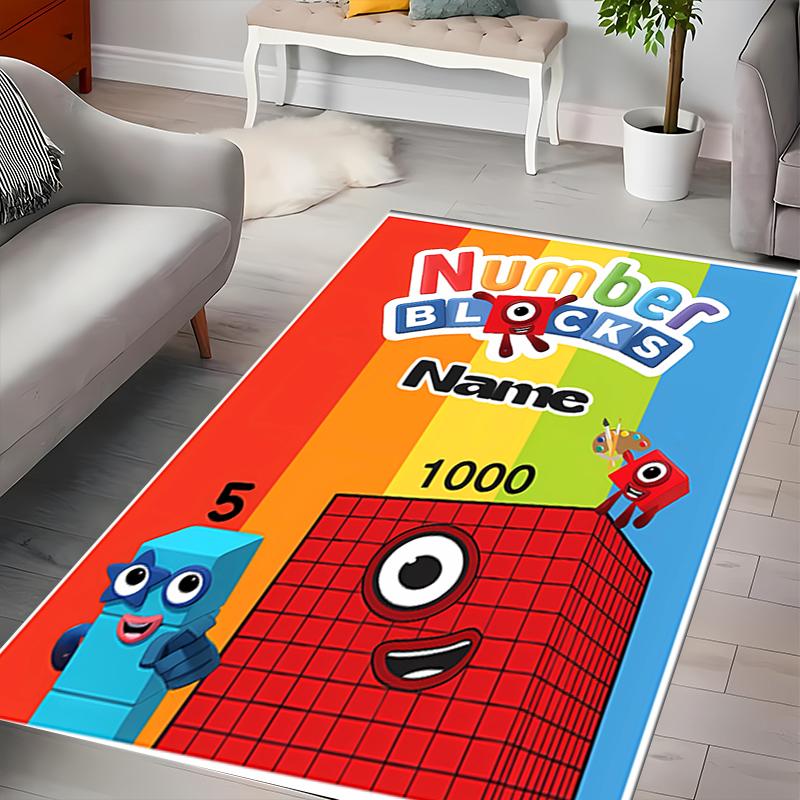 Benutzerdefinierter Personalisierung Numberblocks Teppich - Perfekt für Küche, Bad, Waschküche Dekor Große Größe Verfügbar, Geschenk Alle Jahreszeiten