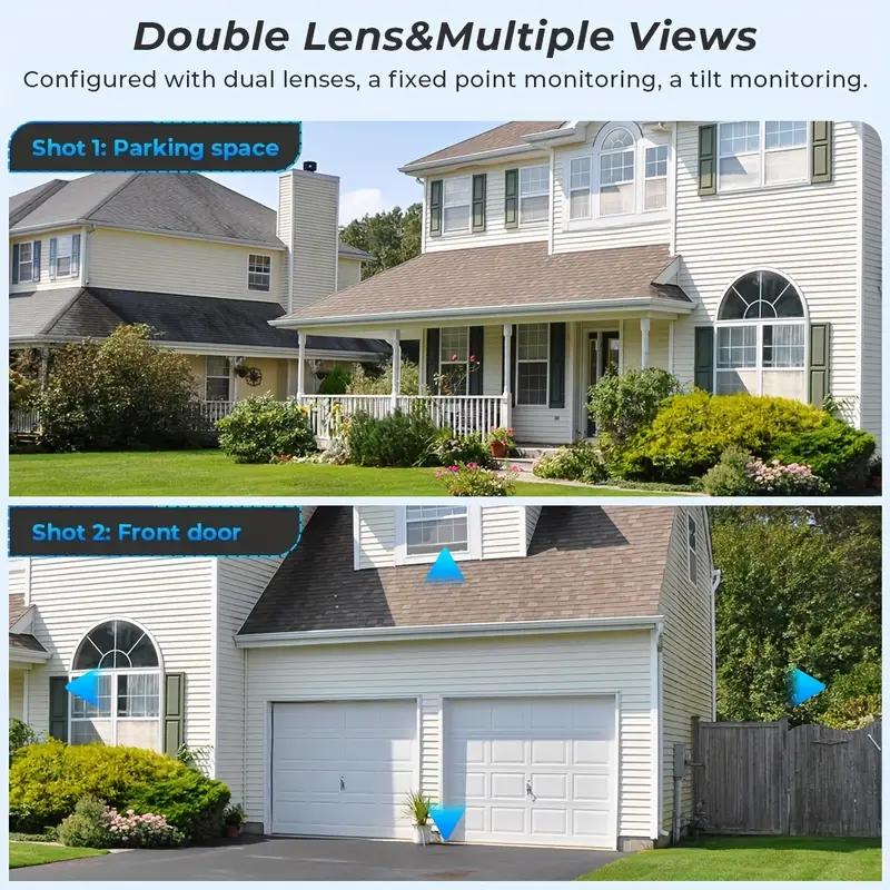 ICSEE 8MP 4K lentilă duală WIFI PTZ Cameră de securitate IP în timp real Ecran dublu Ai Urmărire automată Detectare a corpului în aer liber Impermeabil supraveghere video CCTV