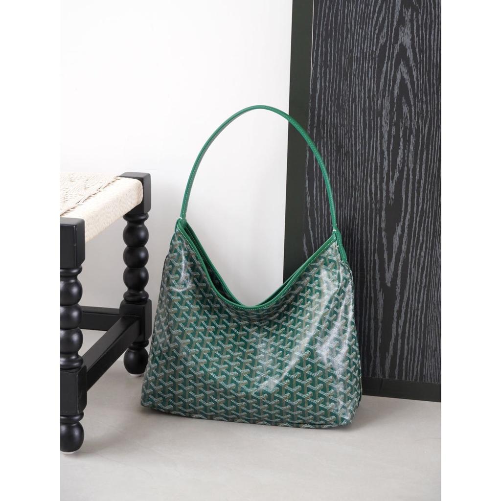 2025 new first-layer cowhide wax thread Goya hobo shoulder underarm bag mother and child bag genuine leather large-capacity tote bag