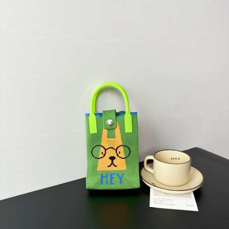 Premium Sense Ns Mobile Phone Bag New Cartoon Knitted Bag Dopamine Niche Versatile Messenger Shoulder Bag Handbag