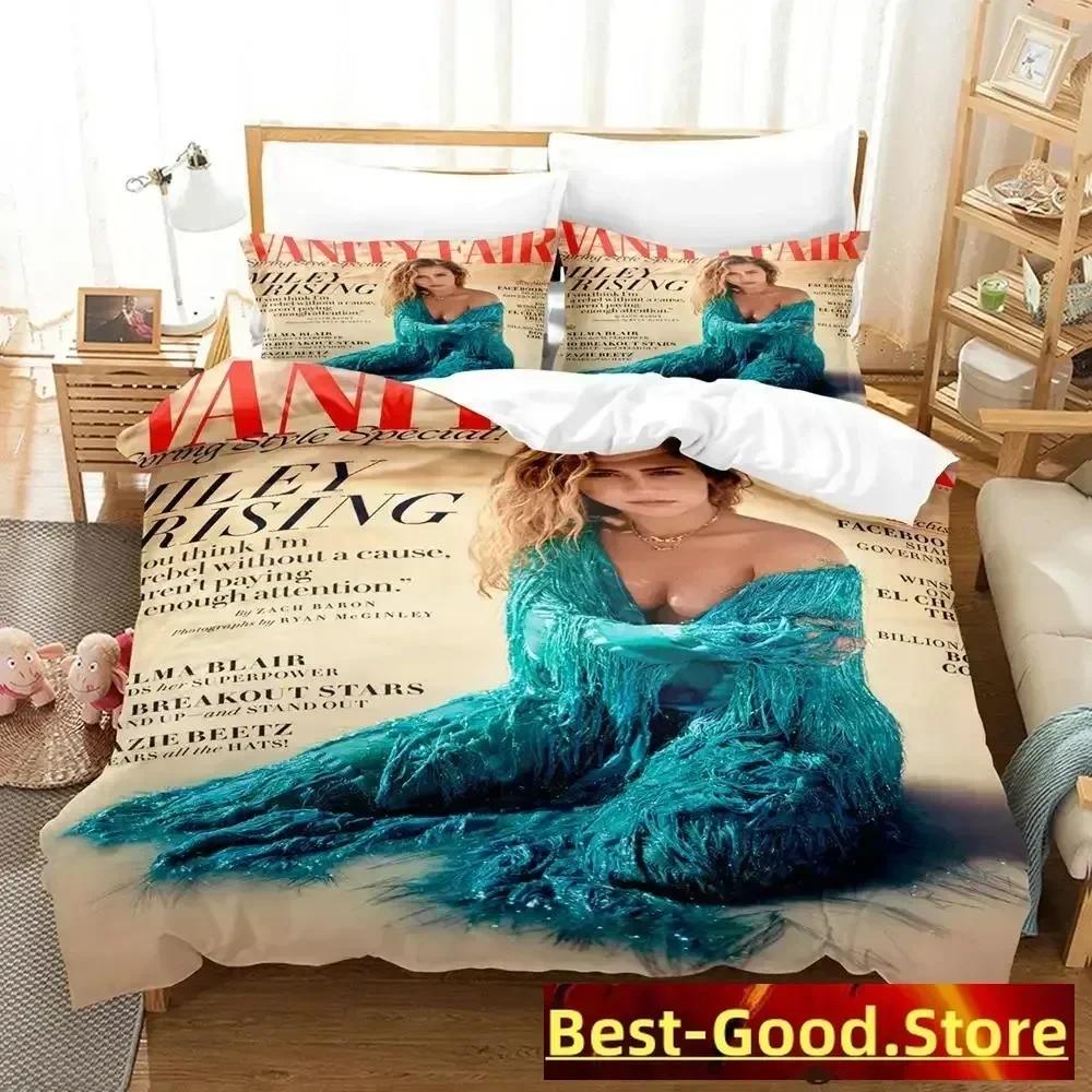 Sexy Miley Cyrus Bedding Set Single Twin Full Queen King Size Bed Set Aldult Kid Bedroom Duvetcover Sets Anime parure de lit Bed