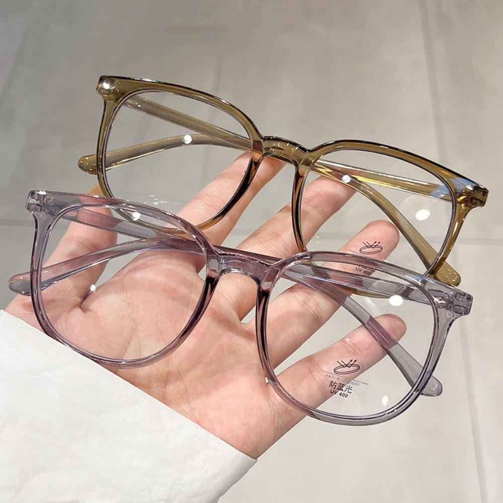Transparent Square Frame Myopia Glasses Lightweight Large Frame Eyewear  Unisex