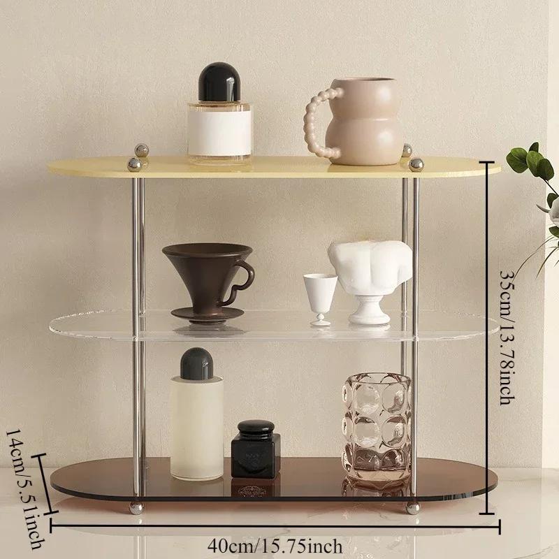 1PC Acrylic Desktop Storage Rack 2/3layer Multifunctional Organizer Ins Style Water Cups Perfume Cosmetics Jewelry Display Frame