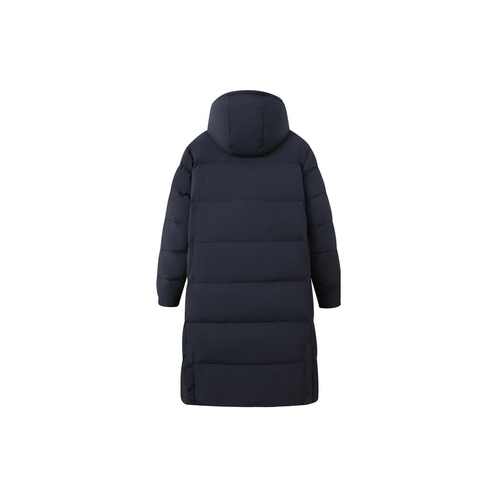 PUMA Logo Print Solid Color Mid-Length Hooded Down Jacket Unisex Outerwear Charcoal-Gray 932587-02