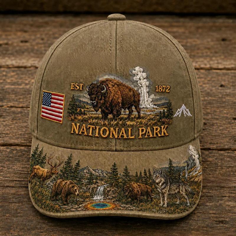 New National Parks Adventure Cap Bison National Park Adventure Cap