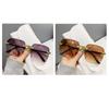 Fashion Rimless Cut Edge γυαλιά ηλίου Γυναικεία γυαλιά ηλίου ντεγκραντέ Καλοκαιρινά αλεξήλια Διάφανοι πολύχρωμοι φακοί Γυναικεία γυαλιά ηλίου