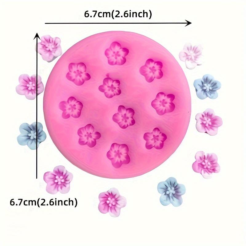 Cherry Blossom Silicone Mold for Polymer Clay, Mini Sakura Pendant Resin Casting Tool, DIY Supplies, Cherry Silicone Mold