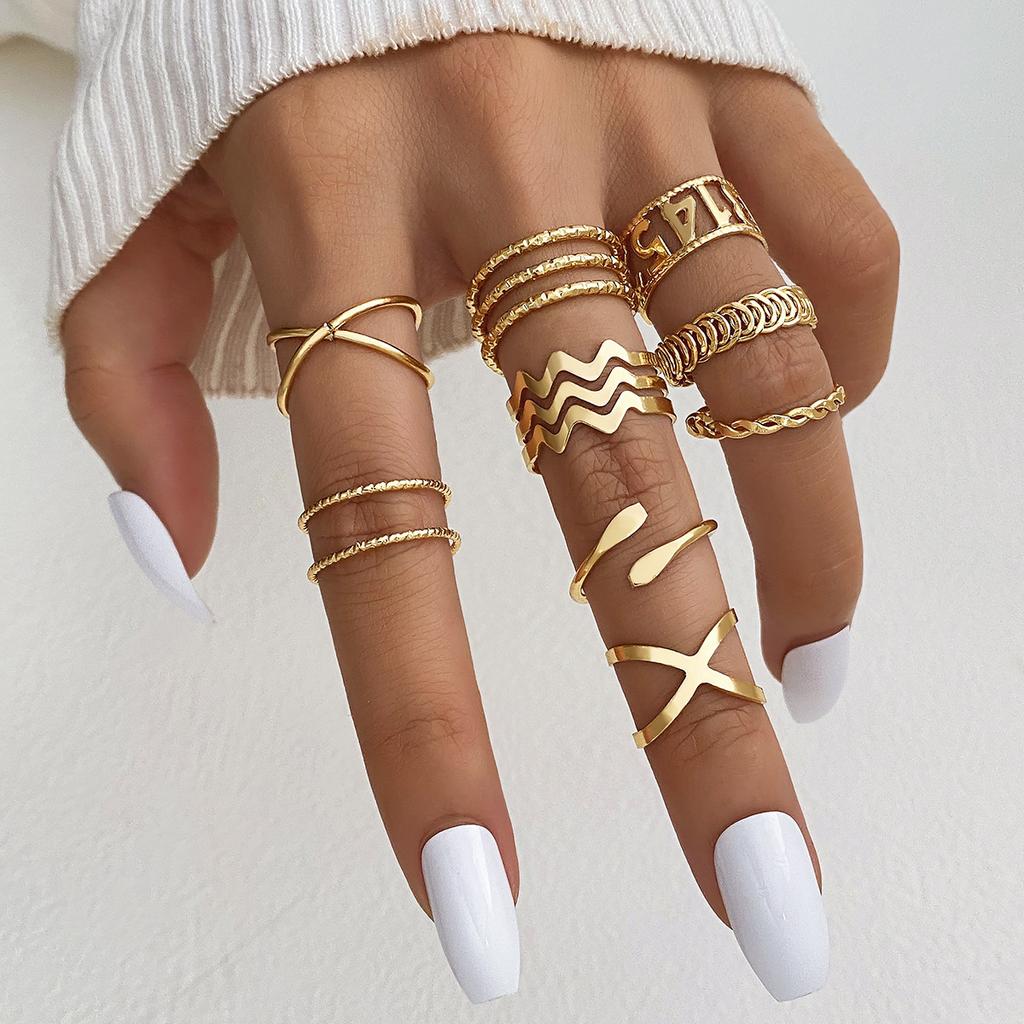 Cross Leaf Ring, Pearl Sun Moon Ring Set For Women