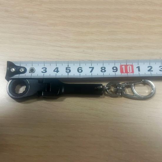 Ratchet Wrench Keychain Seamless Operation Design Metal Shaft Pocket-sized Wrench Portable Universal Tool