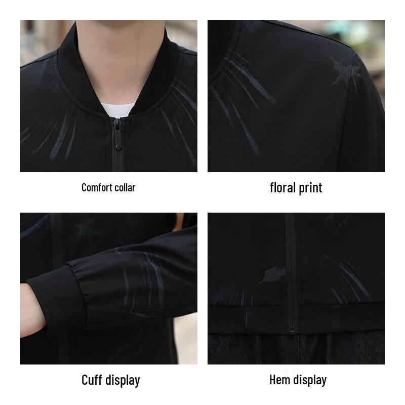 ROMON Men's Versatile Windproof Baseball Collar Jacket