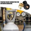 Propanflaschen-Adapter Wetterfestes Propan-Gasmanometer für Tanks Massiver Messing-Stecker Outdoor-Grillzubehör