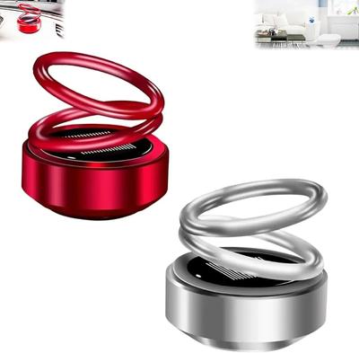 Car Perfume Diffuser Rotating Solar Air Freshener Double-ring Aromatherapy Diffuser Scent Car Decoration Interior Accessories