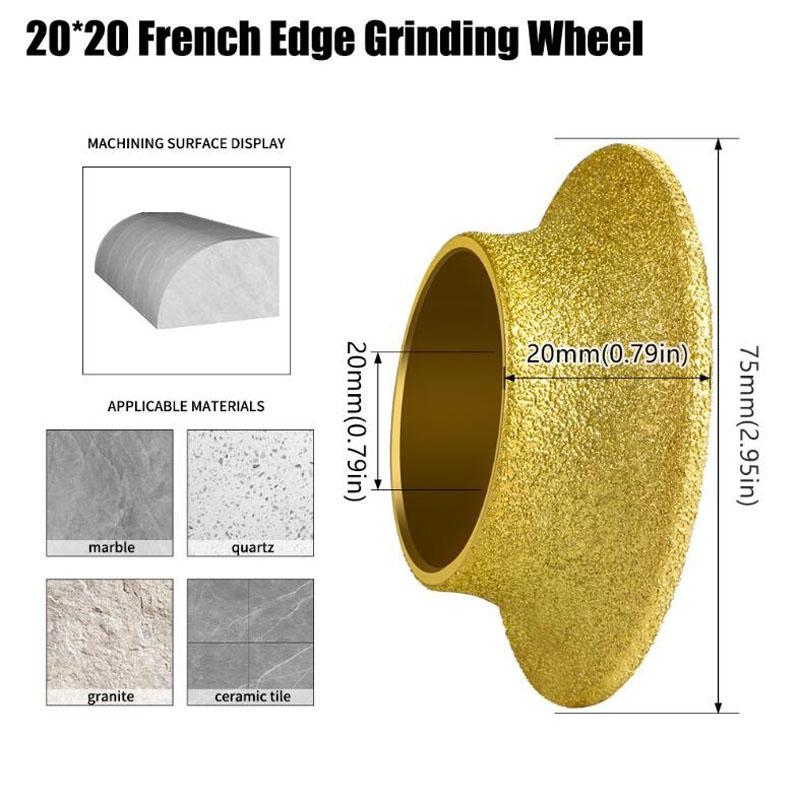 

Алмазный диск с вакуумной пайкой, французская кромка, диаметр отверстия 20 мм, алмазный полировальный диск для плитки, кварца, мрамора, гранита F