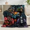 1PC Horror Movie Characters Flannel Blanket Gift, Suitable for Both Men And Women, Soft Ideal for Beds And Sofa, Birthday Or Christmas Gift